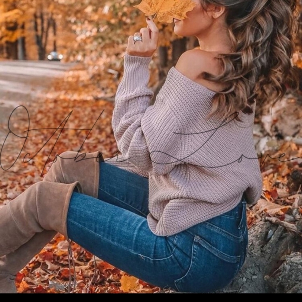 Solid Twist Front Pullover V-neck Sweater